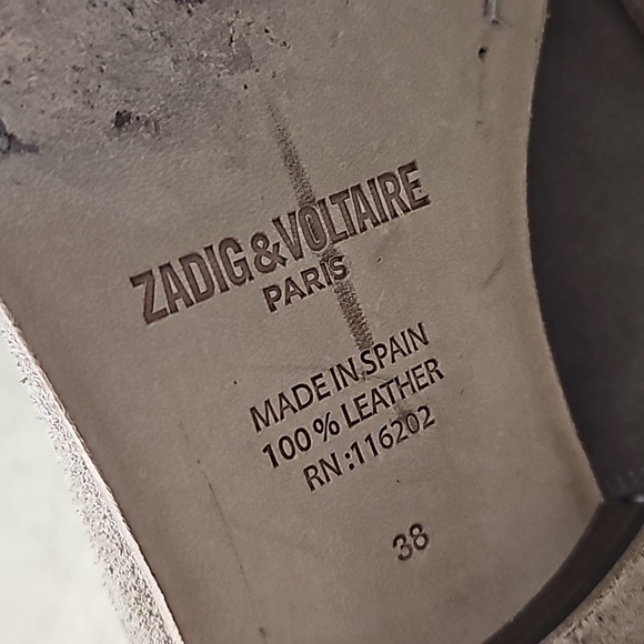 Zadig & Voltaire Multicolor Python Embossed And Suede Ankle Boots Size 38 - Picture 6 of 9